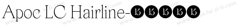 Apoc LC Hairline字体转换